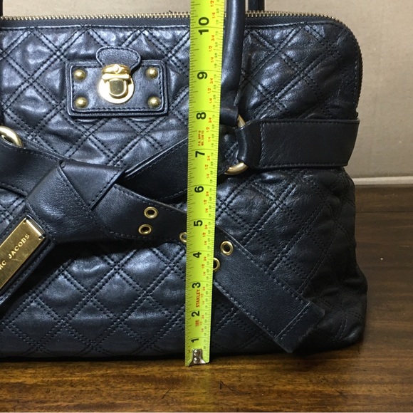 MARC JACOB Quilted Top Handled Belted Lambskin Shoulder Bag - Picture 14 of 17